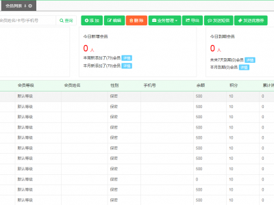 云版会员管理系统V6.780升级公告