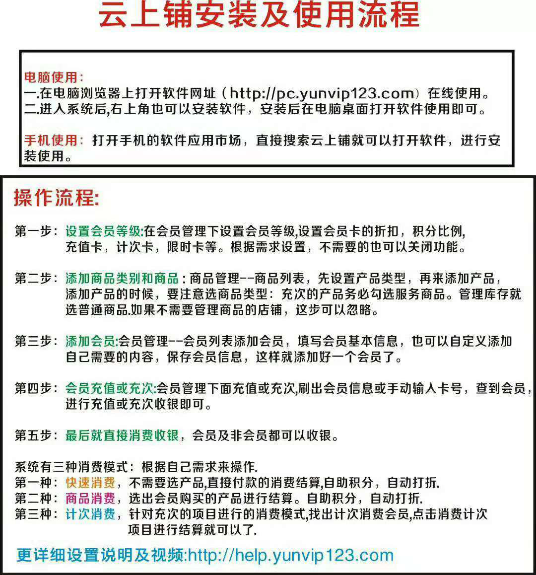 云上铺会员管理系统新手教程